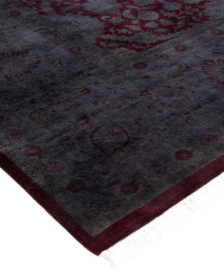 Contemporary Fine Vibrance Red Wool Area Rug 9' 2" x 12' 3" - Solo Rugs