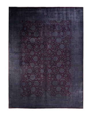 Contemporary Fine Vibrance Red Wool Area Rug 9' 2" x 12' 3" - Solo Rugs