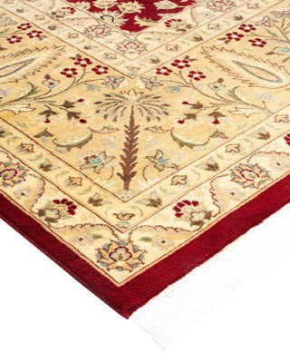 Traditional Mogul Red Wool Area Rug 8' 1" x 9' 8" - Solo Rugs