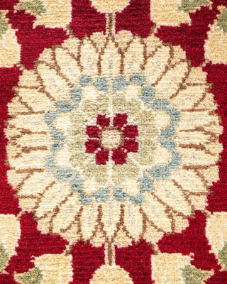 Traditional Mogul Red Wool Area Rug 8' 1" x 9' 8" - Solo Rugs
