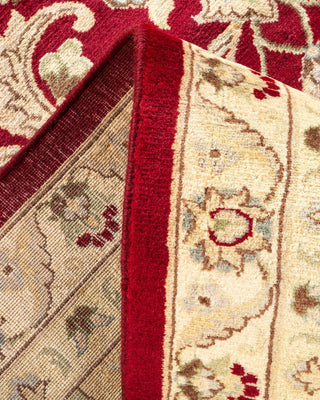 Traditional Mogul Red Wool Area Rug 8' 1" x 9' 8" - Solo Rugs