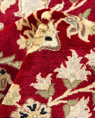 Traditional Mogul Red Wool Area Rug 8' 1" x 9' 8" - Solo Rugs