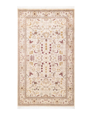 Traditional Mogul Ivory Wool Area Rug 3' 2" x 5' 2" - Solo Rugs