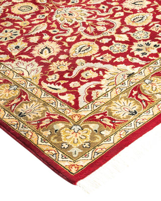 Traditional Mogul Red Wool Area Rug 3' 1" x 5' 1" - Solo Rugs
