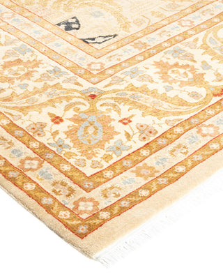 Traditional Mogul Ivory Wool Area Rug 8' 2" x 10' 5" - Solo Rugs