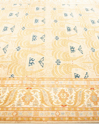 Traditional Mogul Ivory Wool Area Rug 8' 2" x 10' 5" - Solo Rugs