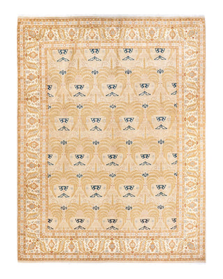 Traditional Mogul Ivory Wool Area Rug 8' 2" x 10' 5" - Solo Rugs