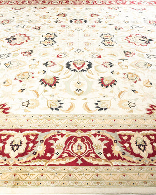 Traditional Mogul Ivory Wool Area Rug 11' 10" x 15' 4" - Solo Rugs