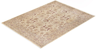 Traditional Mogul Ivory Wool Area Rug 8' 0" x 10' 5" - Solo Rugs