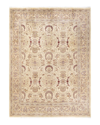 Traditional Mogul Ivory Wool Area Rug 8' 0" x 10' 5" - Solo Rugs