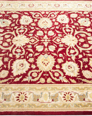 Traditional Mogul Red Wool Area Rug 4' 2" x 6' 4" - Solo Rugs