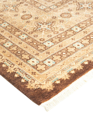 Traditional Mogul Brown Wool Area Rug 8' 4" x 10' 4" - Solo Rugs