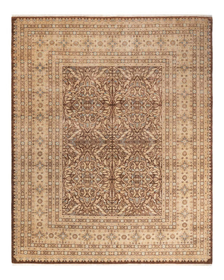Traditional Mogul Brown Wool Area Rug 8' 4" x 10' 4" - Solo Rugs