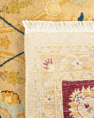 Traditional Mogul Yellow Wool Area Rug 8' 2" x 10' 8" - Solo Rugs