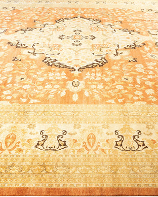 Traditional Mogul Brown Wool Area Rug 12' 3" x 17' 8" - Solo Rugs