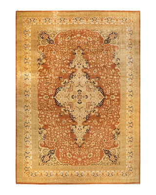 Traditional Mogul Brown Wool Area Rug 12' 3" x 17' 8" - Solo Rugs