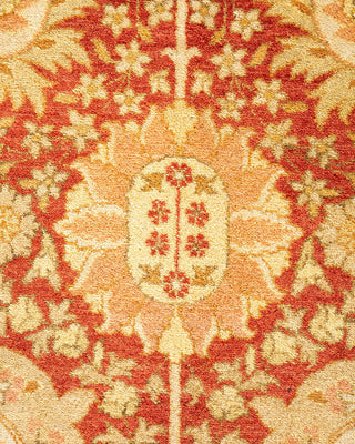 Traditional Mogul Orange Wool Area Rug 8' 2" x 10' 4" - Solo Rugs