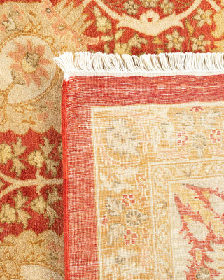 Traditional Mogul Orange Wool Area Rug 8' 2" x 10' 4" - Solo Rugs
