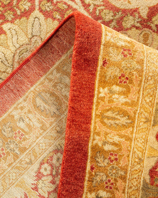 Traditional Mogul Orange Wool Area Rug 8' 2" x 10' 4" - Solo Rugs