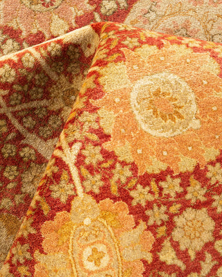 Traditional Mogul Orange Wool Area Rug 8' 2" x 10' 4" - Solo Rugs