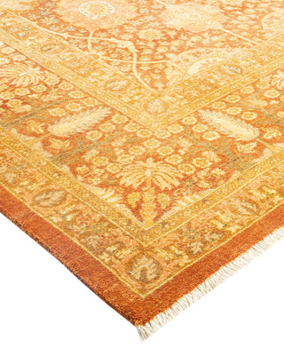 Traditional Mogul Brown Wool Area Rug 8' 2" x 10' 5" - Solo Rugs