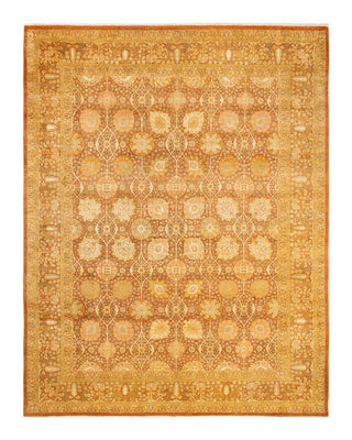 Traditional Mogul Brown Wool Area Rug 8' 2" x 10' 5" - Solo Rugs