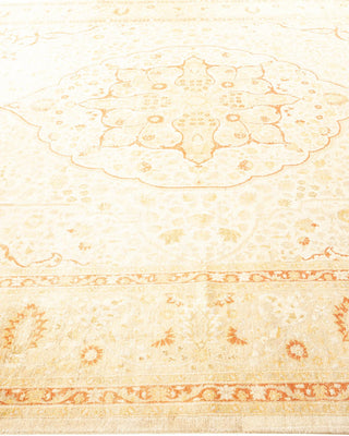 Traditional Mogul Ivory Wool Area Rug 8' 0" x 10' 3" - Solo Rugs