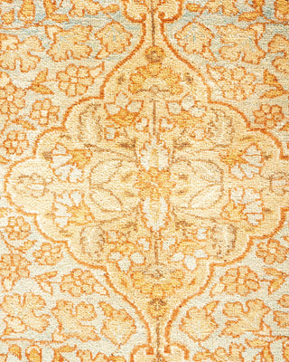 Traditional Mogul Yellow Wool Area Rug 8' 2" x 10' 3" - Solo Rugs