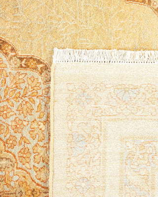 Traditional Mogul Yellow Wool Area Rug 8' 2" x 10' 3" - Solo Rugs