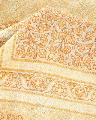 Traditional Mogul Yellow Wool Area Rug 8' 2" x 10' 3" - Solo Rugs