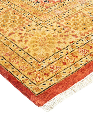 Traditional Mogul Orange Wool Area Rug 8' 1" x 10' 5" - Solo Rugs
