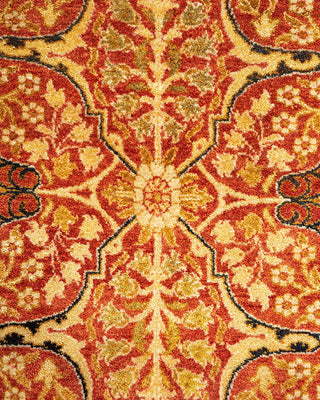 Traditional Mogul Orange Wool Area Rug 8' 1" x 10' 5" - Solo Rugs