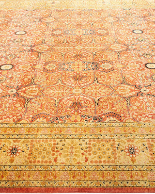 Traditional Mogul Orange Wool Area Rug 8' 1" x 10' 5" - Solo Rugs