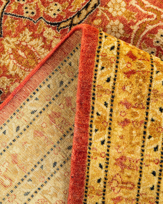 Traditional Mogul Orange Wool Area Rug 8' 1" x 10' 5" - Solo Rugs