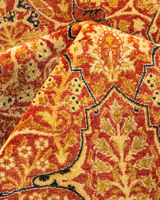 Traditional Mogul Orange Wool Area Rug 8' 1" x 10' 5" - Solo Rugs