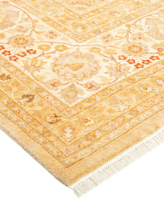 Traditional Mogul Ivory Wool Area Rug 8' 1" x 10' 3" - Solo Rugs