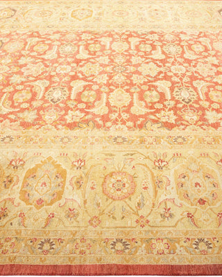 Traditional Mogul Orange Wool Area Rug 8' 3" x 10' 7" - Solo Rugs