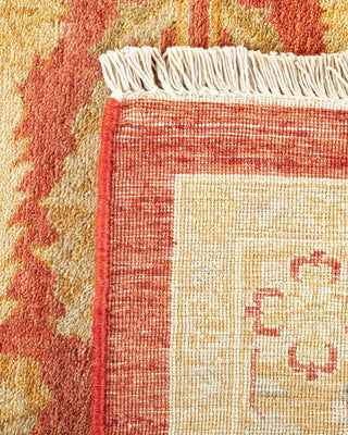 Traditional Mogul Orange Wool Area Rug 8' 3" x 10' 7" - Solo Rugs