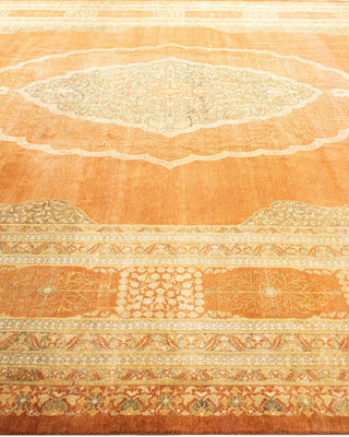 Traditional Mogul Brown Wool Area Rug 12' 3" x 18' 1" - Solo Rugs