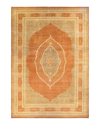 Traditional Mogul Brown Wool Area Rug 12' 3" x 18' 1" - Solo Rugs