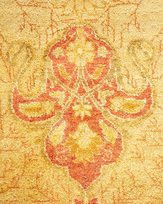 Traditional Mogul Yellow Wool Area Rug 8' 3" x 10' 1" - Solo Rugs