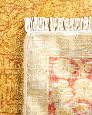 Traditional Mogul Yellow Wool Area Rug 8' 3" x 10' 1" - Solo Rugs