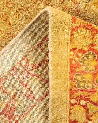 Traditional Mogul Yellow Wool Area Rug 8' 3" x 10' 1" - Solo Rugs