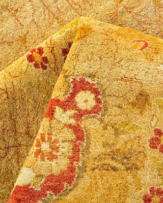 Traditional Mogul Yellow Wool Area Rug 8' 3" x 10' 1" - Solo Rugs