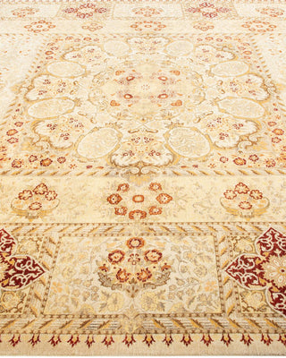 Traditional Mogul Ivory Wool Area Rug 8' 2" x 10' 4" - Solo Rugs