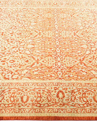 Traditional Mogul Orange Wool Area Rug 6' 2" x 9' 7" - Solo Rugs