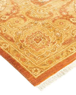 Traditional Mogul Brown Wool Area Rug 6' 1" x 9' 5" - Solo Rugs
