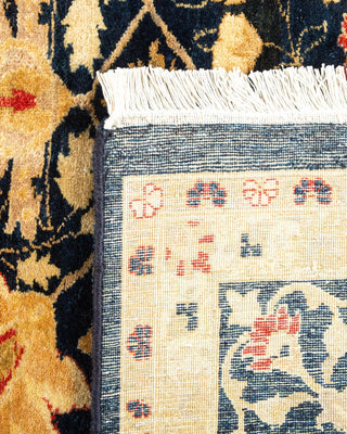 Traditional Mogul Blue Wool Area Rug 6' 3" x 8' 10" - Solo Rugs