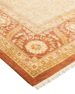 Traditional Mogul Brown Wool Area Rug 6' 2" x 9' 4" - Solo Rugs