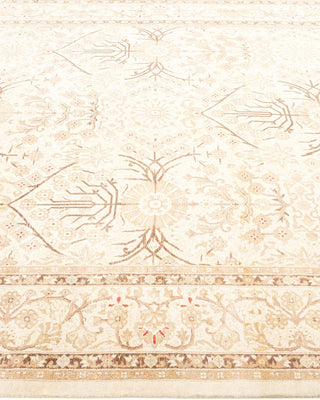 Traditional Mogul Ivory Wool Area Rug 6' 2" x 9' 6" - Solo Rugs
